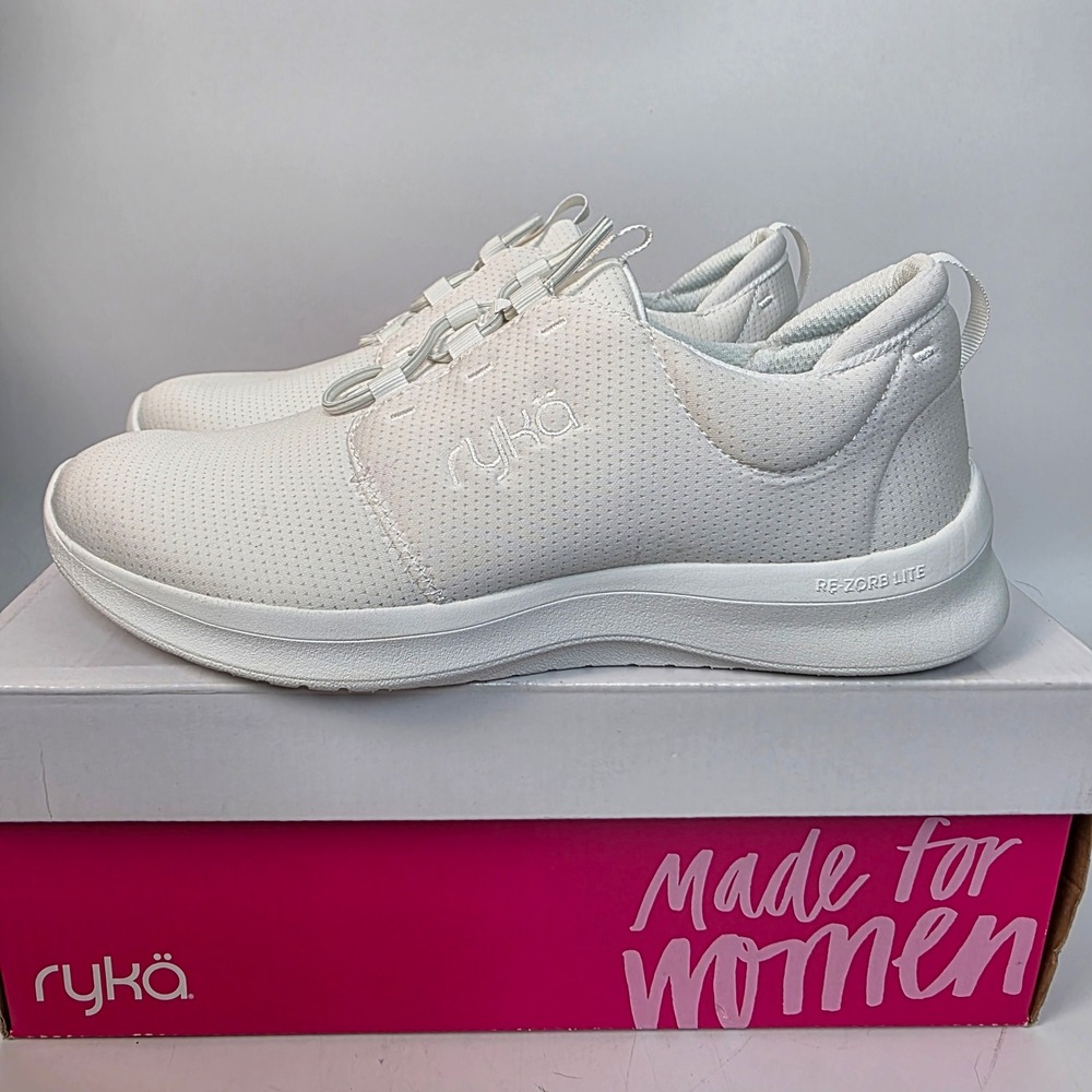 Ryka Renew Slip On Walking Sneakers Womens 7.5 White RE-ZORB LITE New in Box - Picture 2 of 10